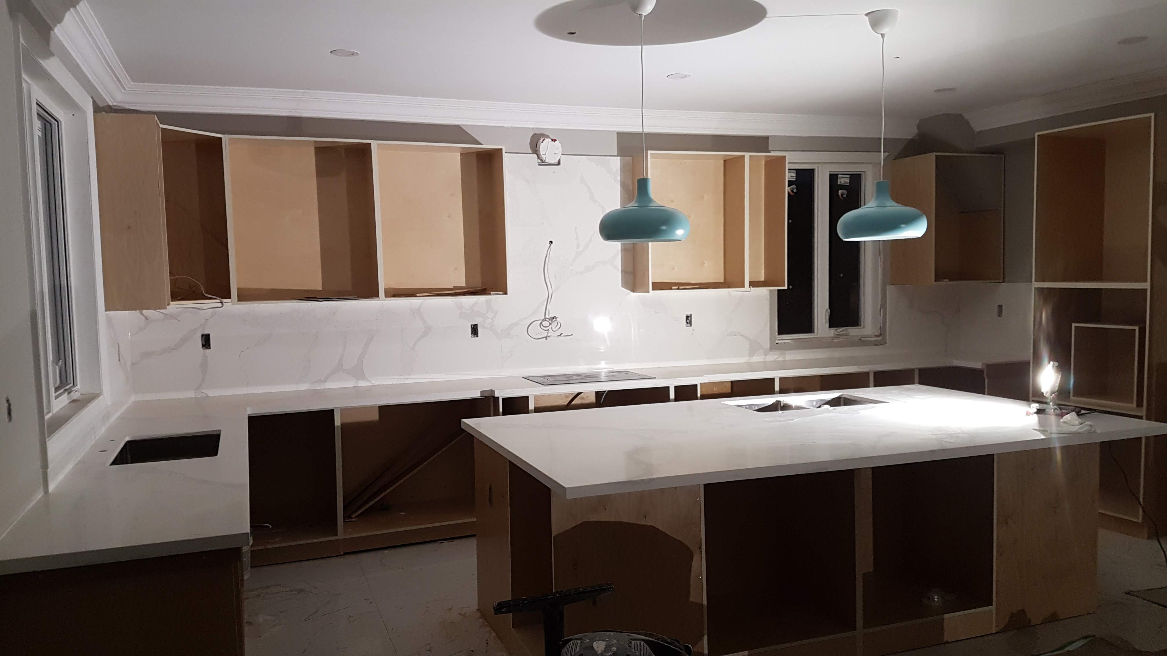 New custom kitchen cabinetry and island