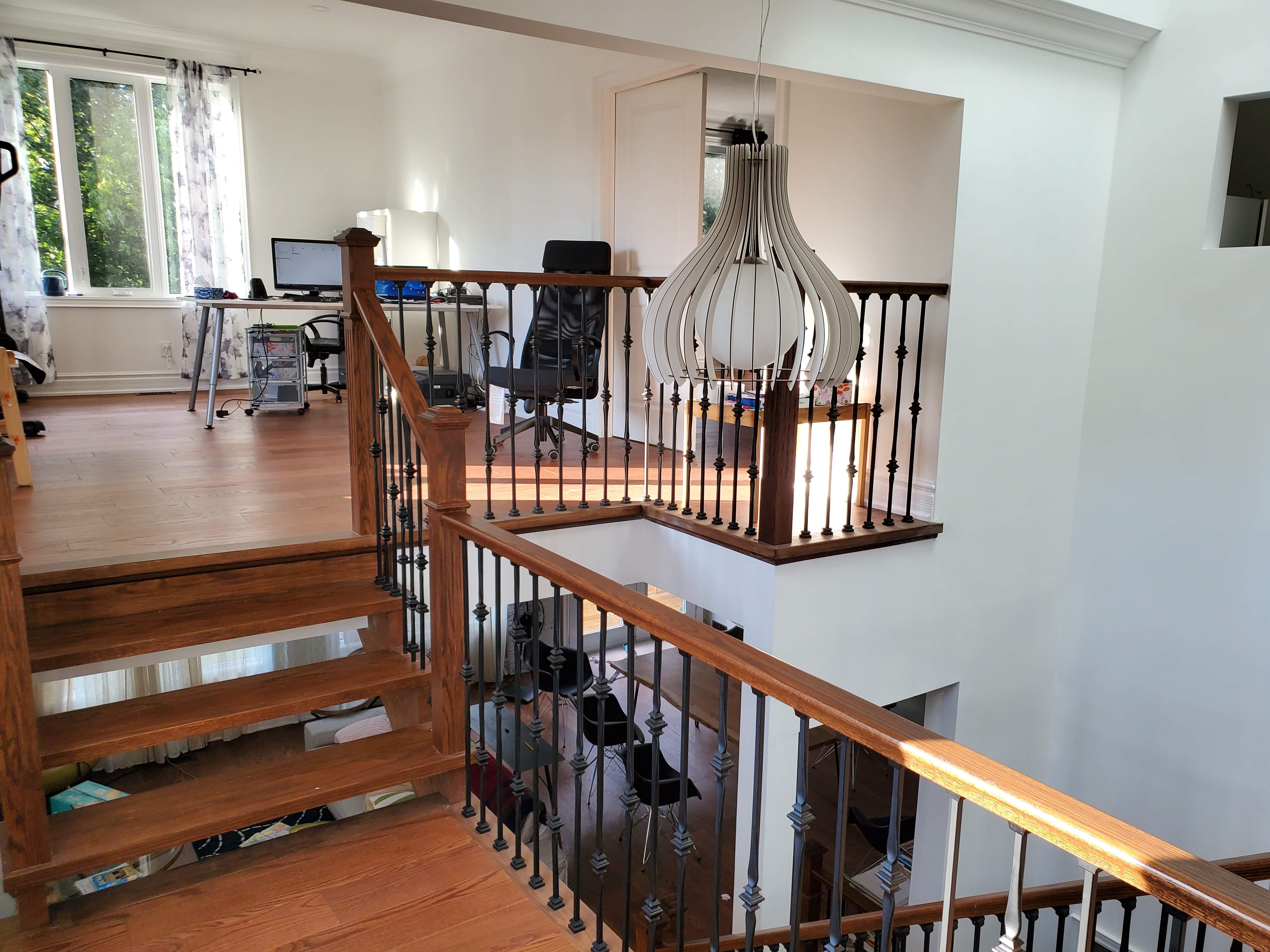 Finished interior stair and living space