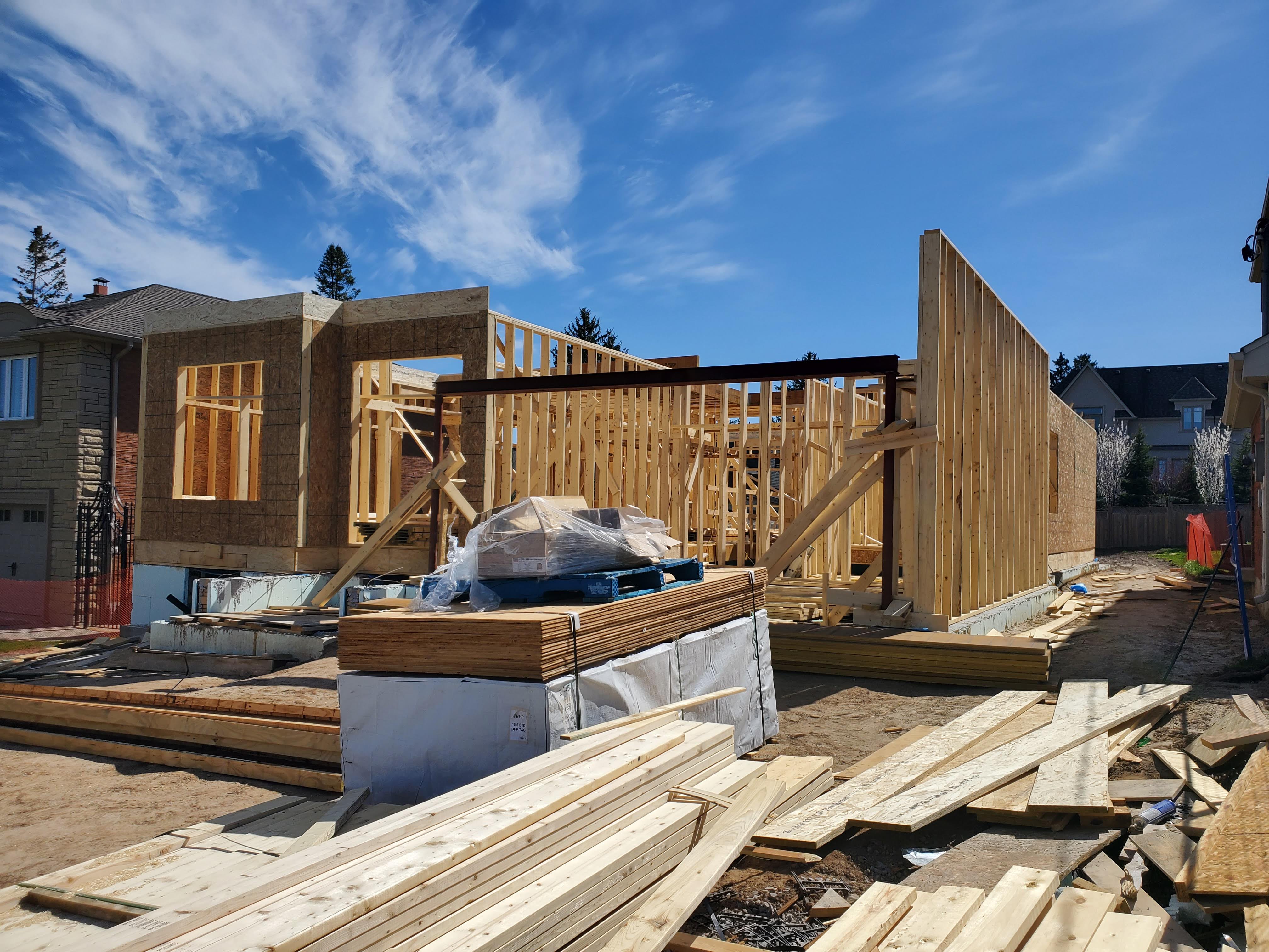 Structural framing at Project 2508
