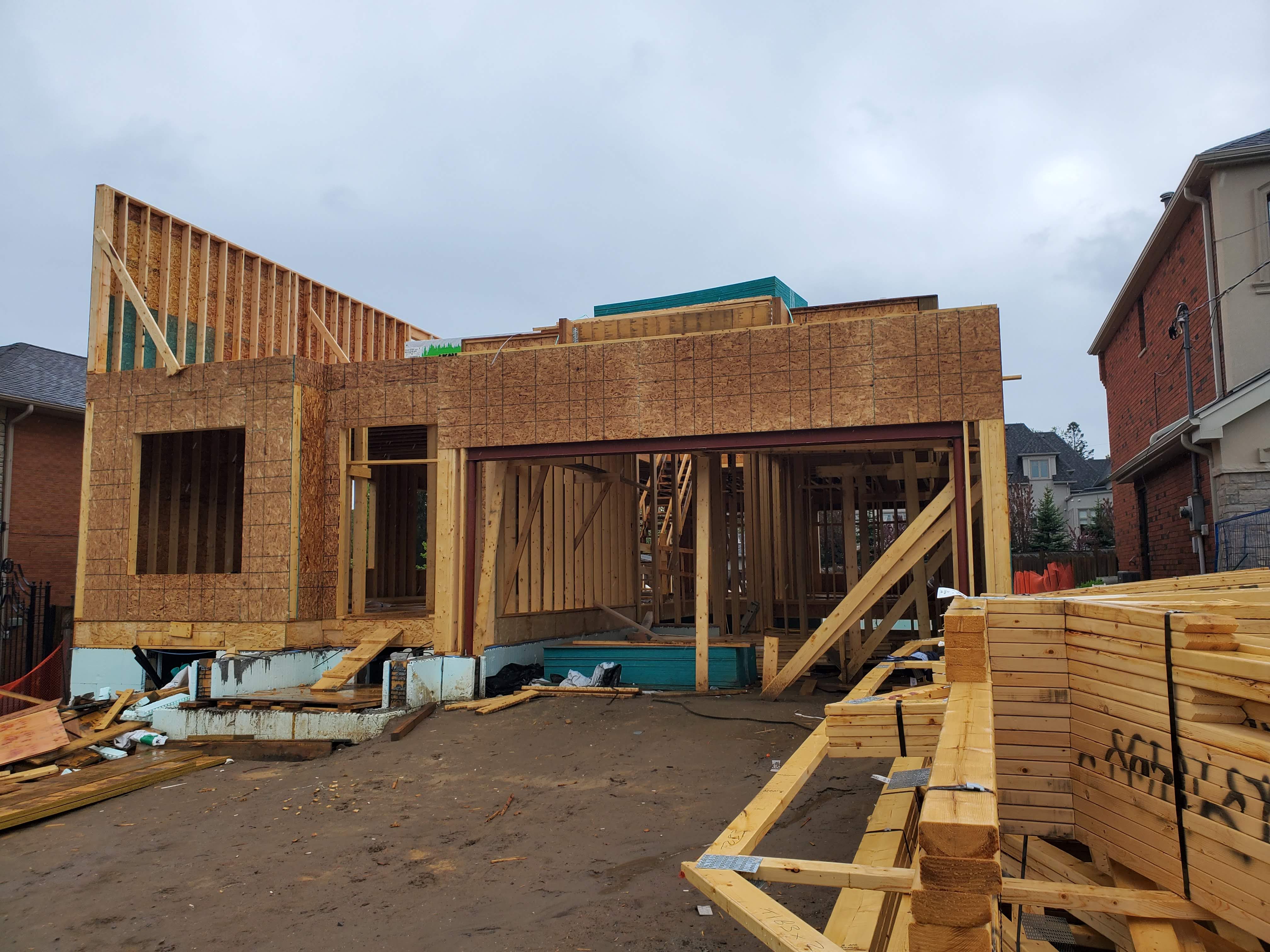 Structural framing at Project 2508