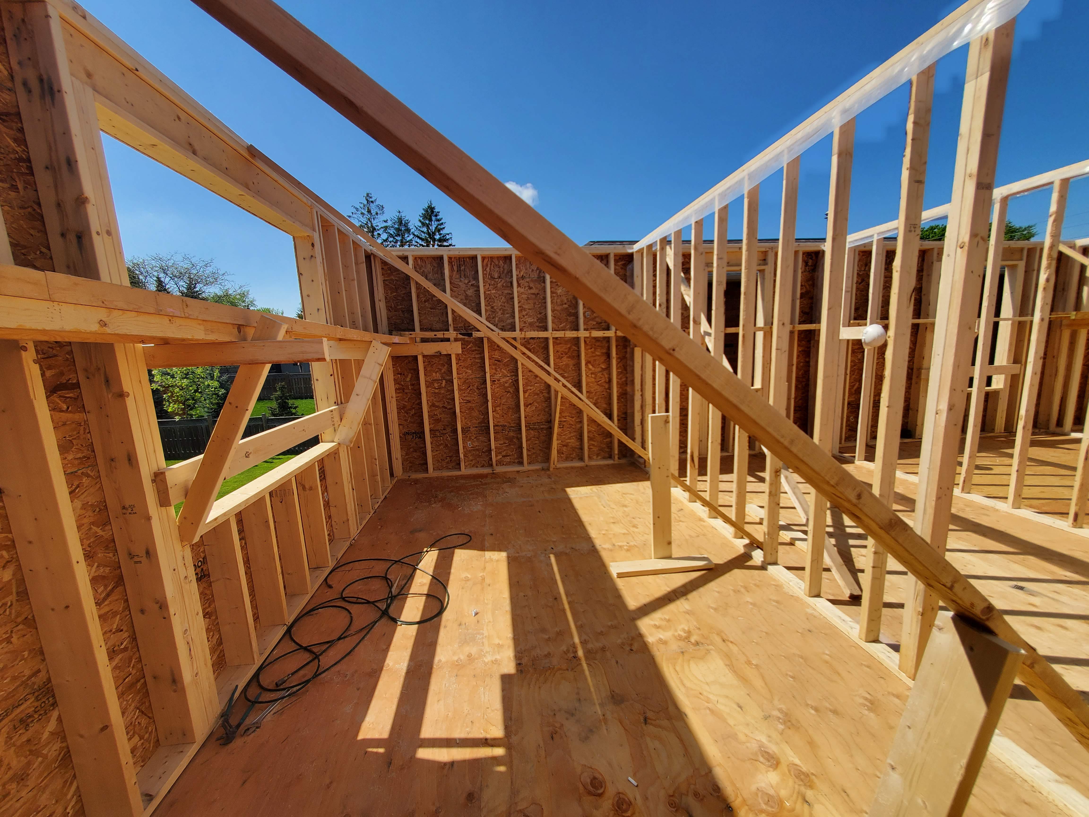 Structural framing at Project 2508